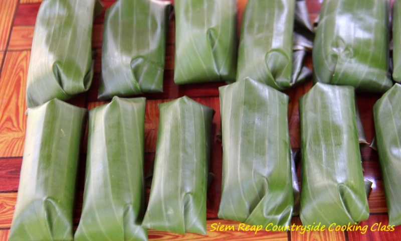 Siem_Reap_Countryside_Cooking_Class_Banana Rice Cake